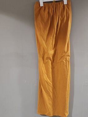 Zara Maxi Dress Mustard Cotton Women’s Size S Strapless